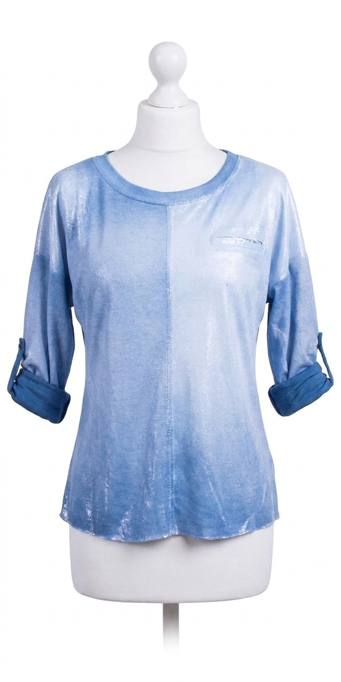 NEW GIGI MODA alicia blouse sweater in blue